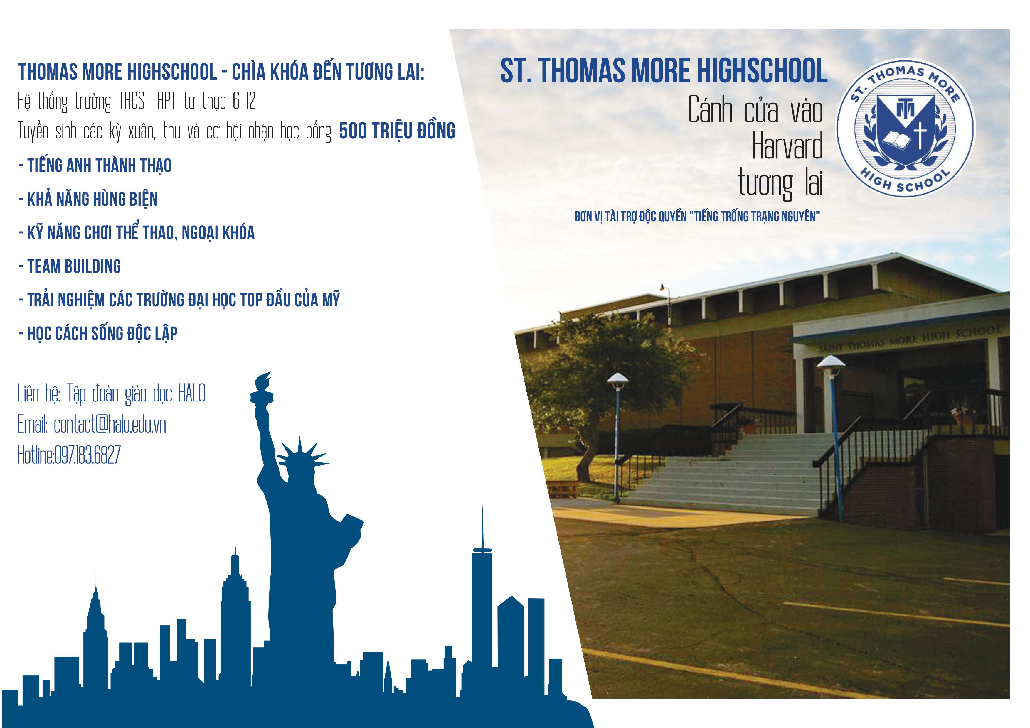 Những lợi ích khi học tại THPT ST. Thomas More High School